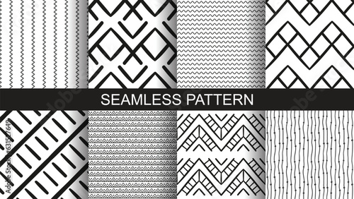 Seamless wallpaper patterns for design. Vector illustration.