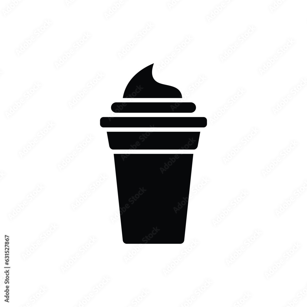 Ice cream cup icon. solid icon Ice cream cup icon. solid icon