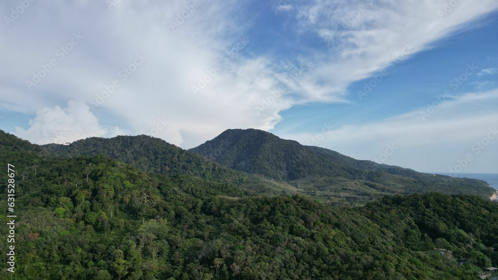 cloudy jungle mountain Koh Lanta, Thailand cloudy jungle mountain Koh Lanta, Thailand