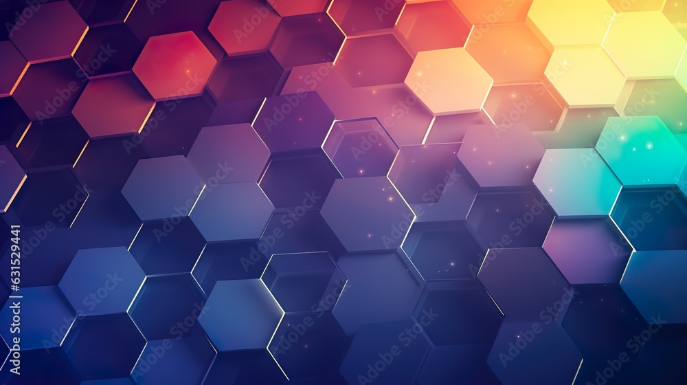 Abstract technological hexagonal background. 3d rendering watercolor Abstract technological hexagonal background. 3d rendering watercolor