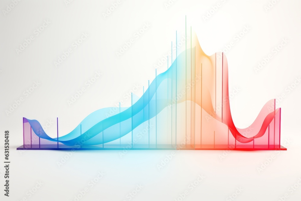 chart glassmorphism aesthetic 3d, infografía de crecimiento Stock ...