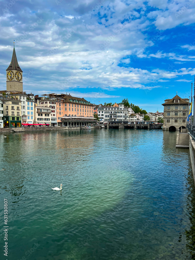 Panoramic view of historical city center of Zurich Panoramic view of historical city center of Zurich