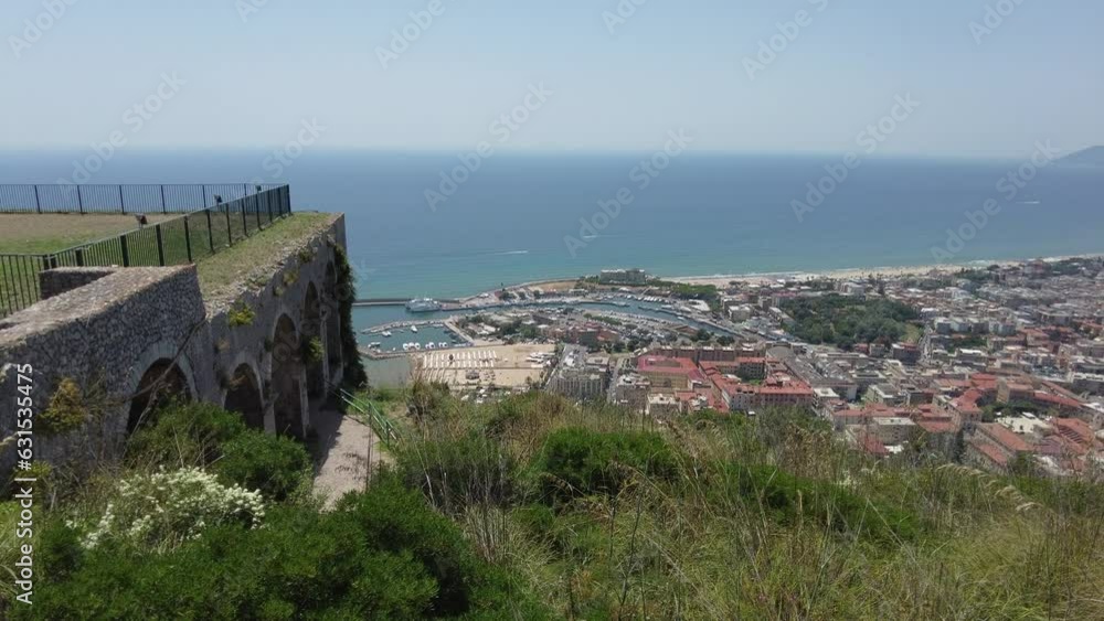 Panoramic view from the Jupiter Anxur Temple in Terracina, province of Latina, Lazio, central Italy. Panoramic view from the Jupiter Anxur Temple in Terracina, province of Latina, Lazio, central Italy.
