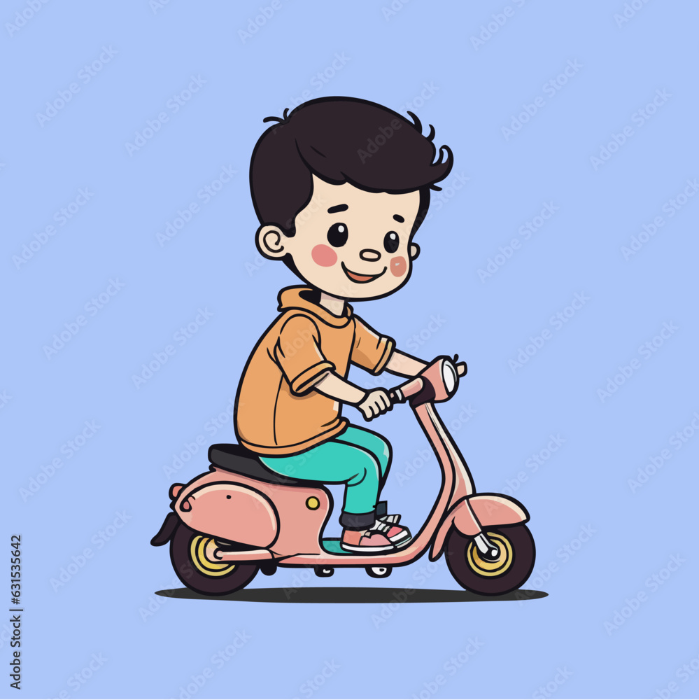 child riding a scooter child riding a scooter