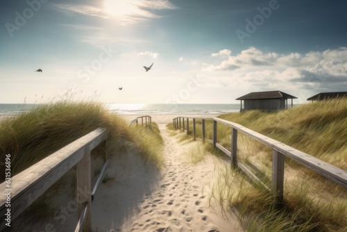 Summer vacation at the North Sea coast, Germany, Generative AI