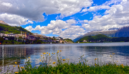 St. Moritz mit St. Moritzersee, Graubünden (Schweiz) photo