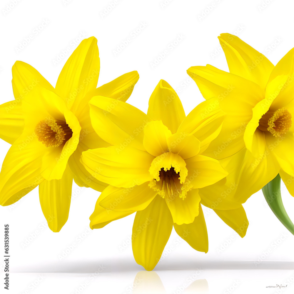 daffodil flower isolated on white daffodil flower isolated on white