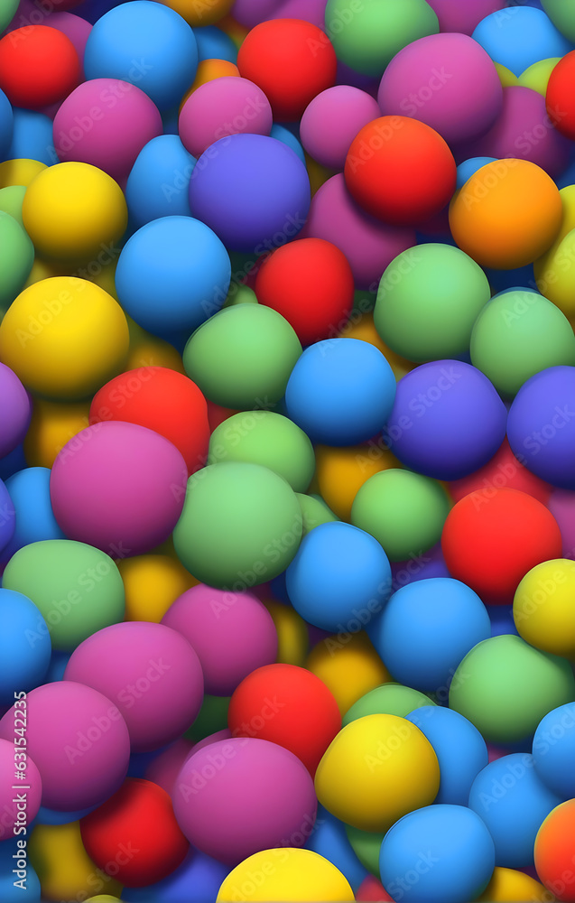 Viele weiche bunte Kugeln bei weichem Licht. Viele weiche bunte Kugeln bei weichem Licht.