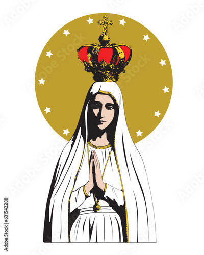 Our Lady of Fatima Catholic Virgin Mary vector