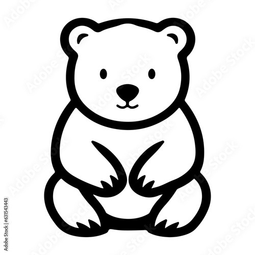 Bear illustration vector logo