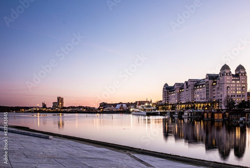 Canvas Print The Town Hall In Oslo, Norway At Sunset