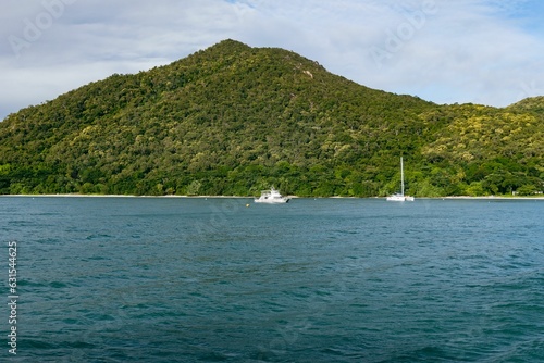 Landscape view of pristine waters of Fitzroy Island, Cairns photo