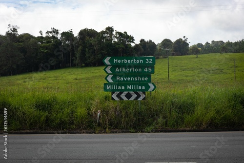 Road signs of the Tablelands Region in Far North Queensland, Australia. photo