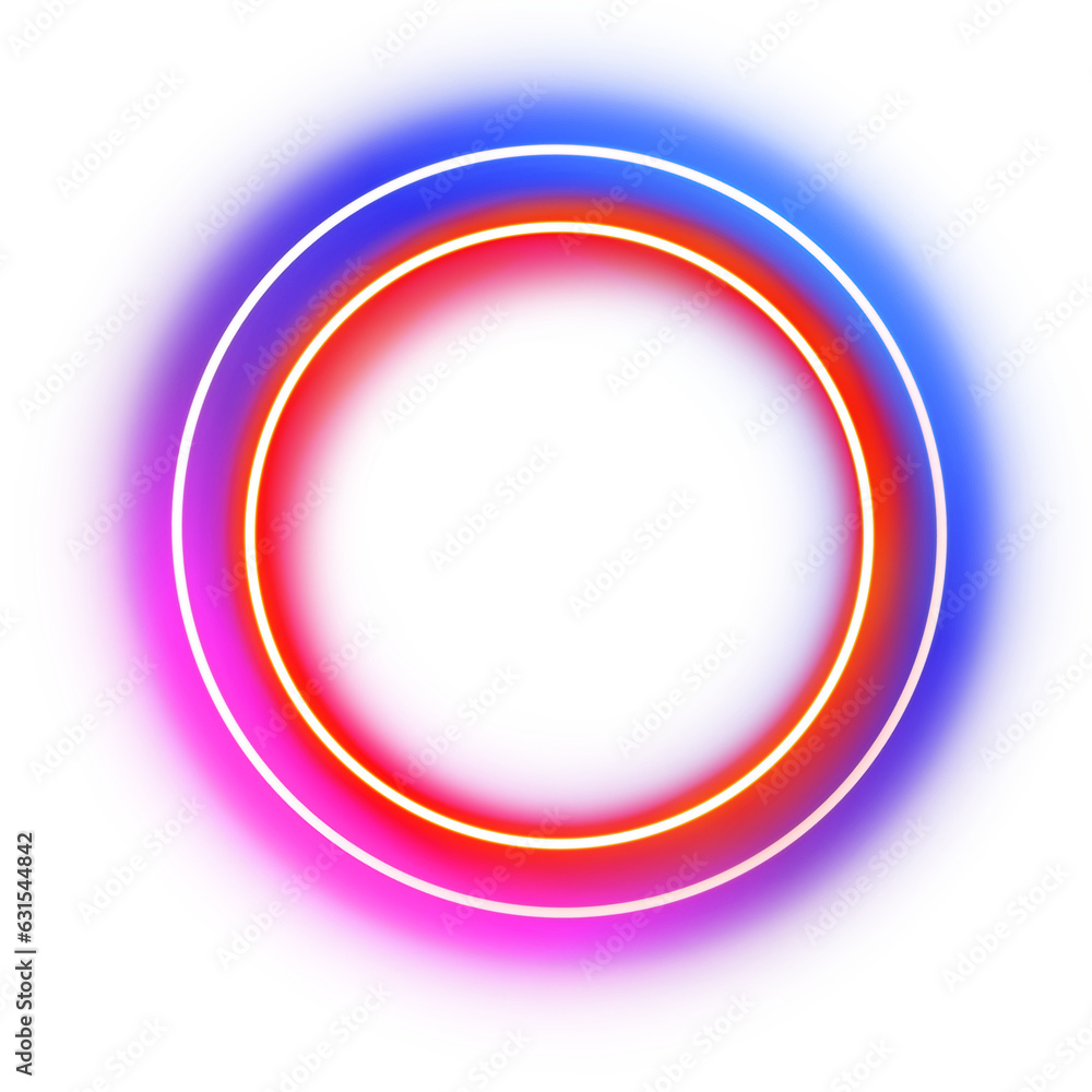 Neon Circle Blue Red Pink Effect