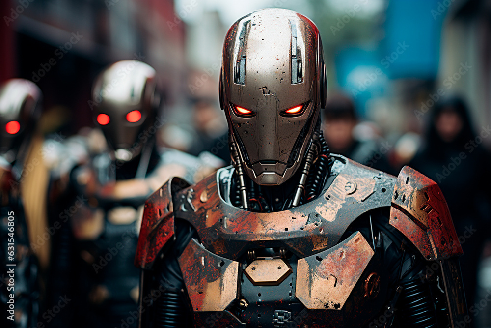 two robot robots in a modern factory,Generative AI two robot robots in a modern factory,Generative AI