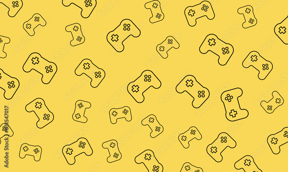 Video game controller gamepad background Controller and devices seamless pattern. Vector ilustration Video game controller gamepad background Controller and devices seamless pattern. Vector ilustration
