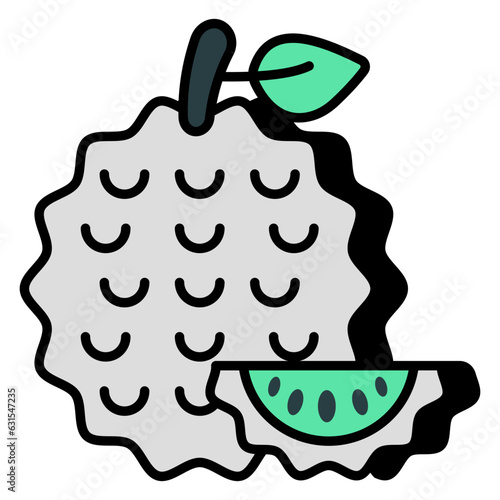 A yummy icon of durian fruit