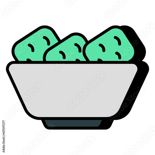 A yummy icon of macaroni bowl