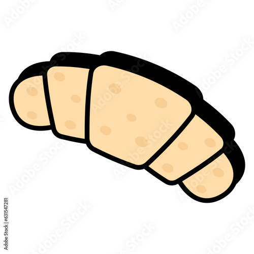 Croissant, icon of breakfast 