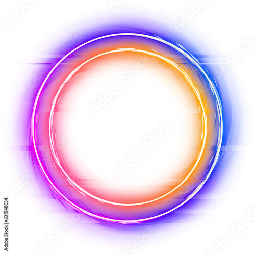 Neon Circle Blue Red Yellow Pink Effect