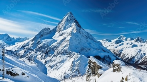 Mountain peak snow in winter landscape © thesweetsheep