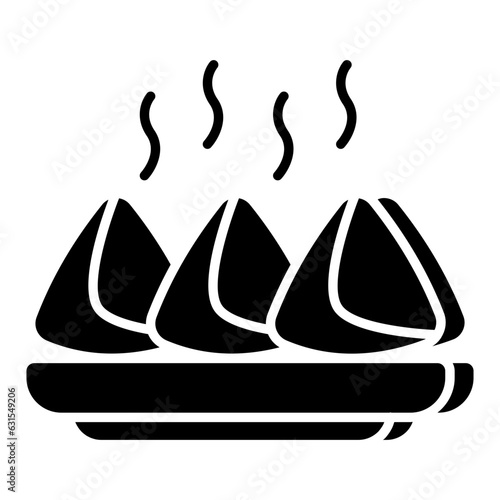 A yummy icon of hot samosa