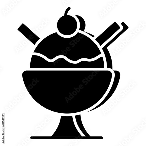 A yummy icon of ice cream cup