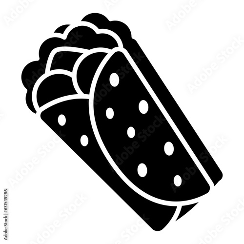 Modern design icon of shawarma 