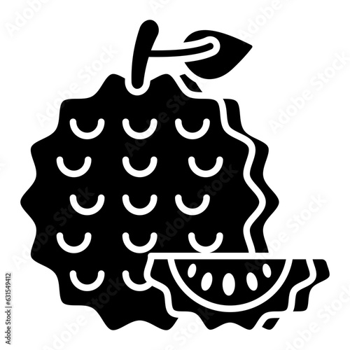 A yummy icon of durian fruit
