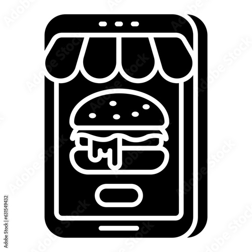 An icon design of mobile food order