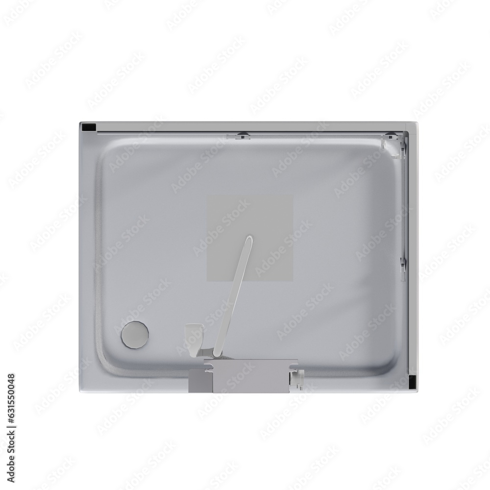 The shower cabin is isolated on a white background, 3D illustration, and a CG render. The shower cabin is isolated on a white background, 3D illustration, and a CG render.