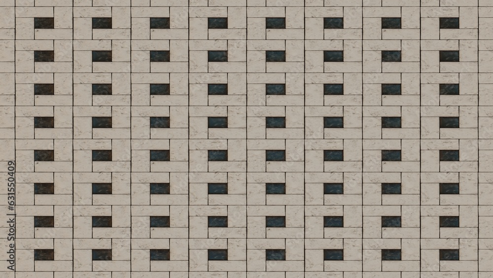 3D illustration, 3D rendering close-up 8K texture of Square tiles with a pattern Seamless texture background backdrop 3D illustration, 3D rendering close-up 8K texture of Square tiles with a pattern Seamless texture background backdrop