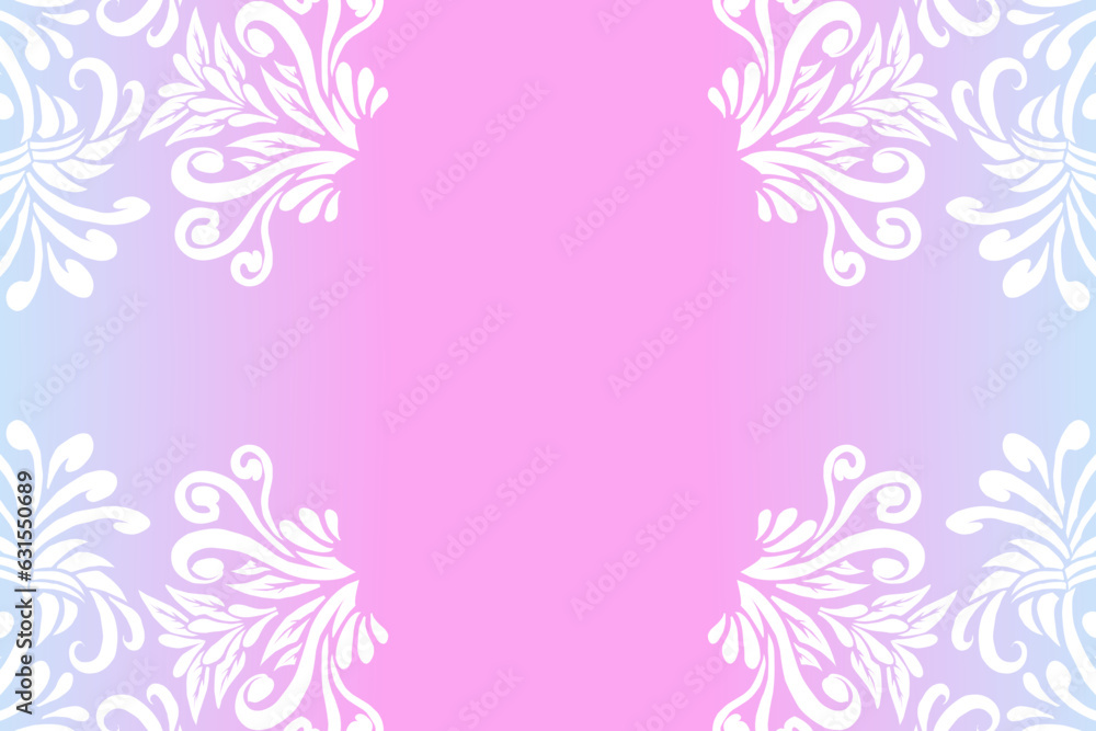 Luxurious nature batik ethnic dayak gradient flower and leaf art design for wedding presentation template Luxurious nature batik ethnic dayak gradient flower and leaf art design for wedding presentation template