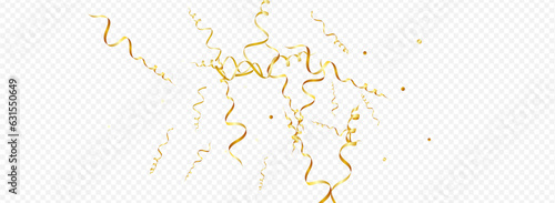 Gold Spiral Flying Vector Panoramic Transparent