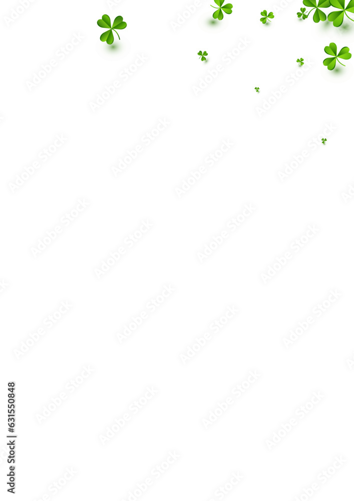 Spring Clover Holiday Vector White Background. Spring Clover Holiday Vector White Background.