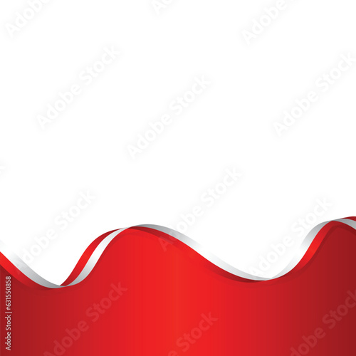 Red White Ribbon Indonesian Flag Frame