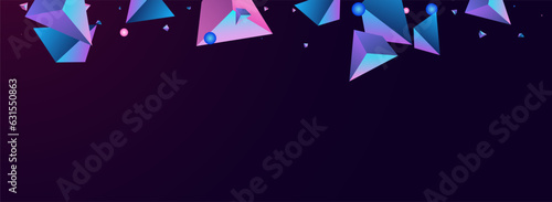 Unicorn Polyhedron Vector Panoramic Dark Violet