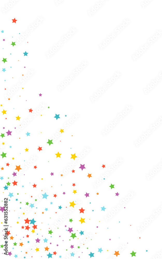 Rainbow Abstract Vector White Background Star