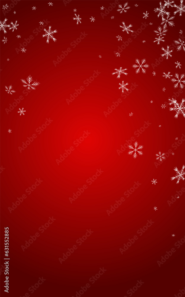 Gray Snowflake Vector Red Background. Fantasy