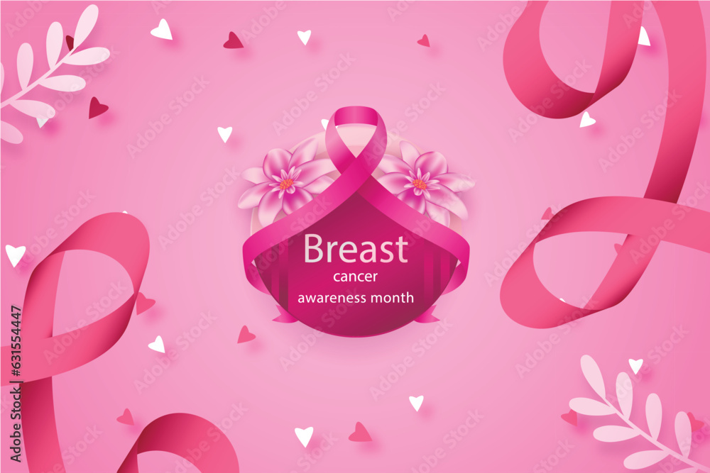 Free vector gradient breast cancer awareness month background