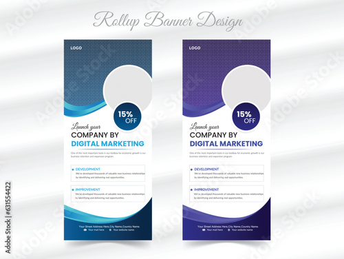 professional roll up stand banner template design.