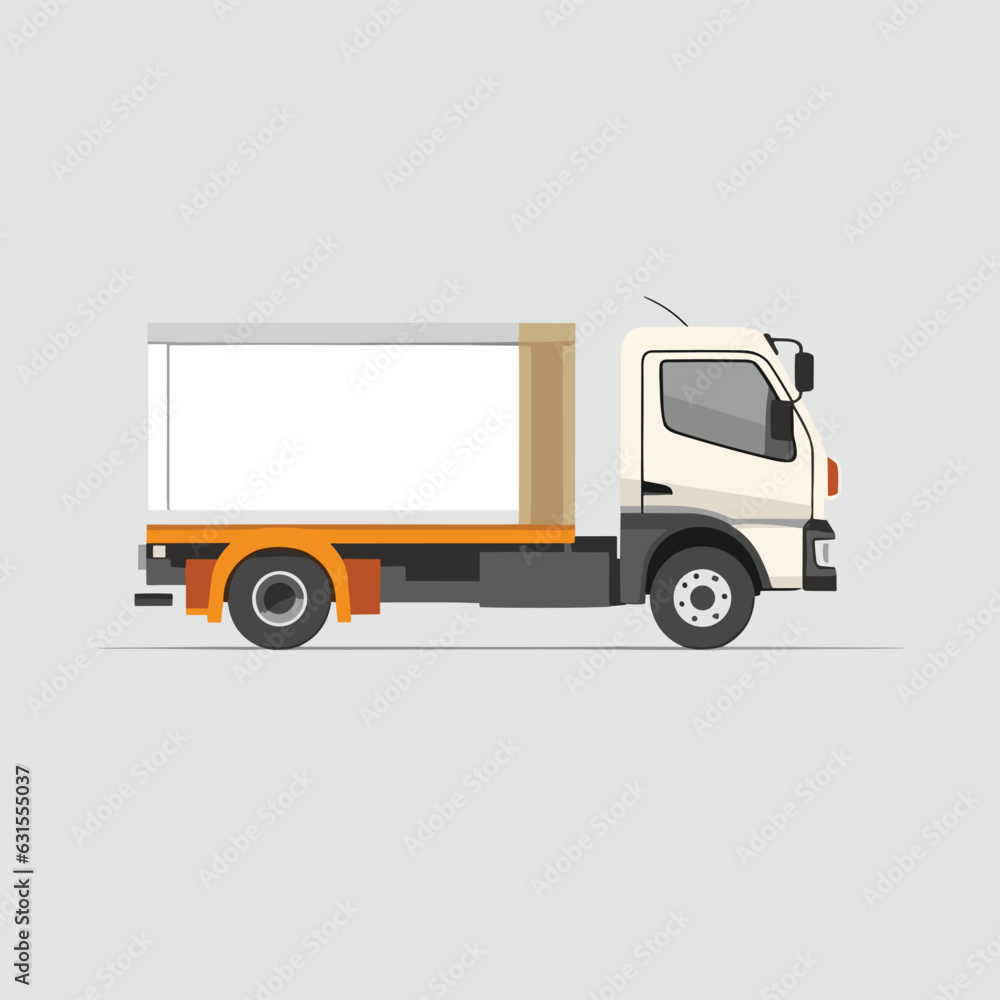 Vector design of a truck icon isolated on a gray background