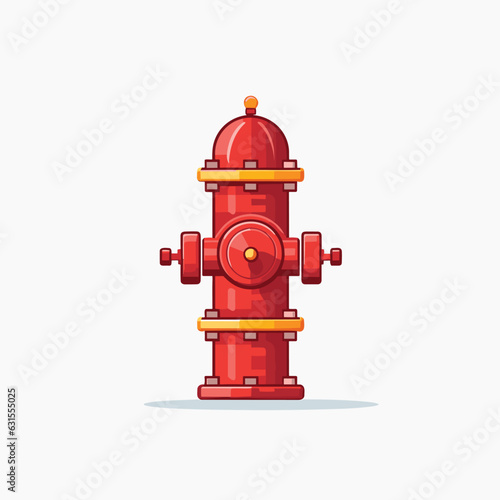 Vector design of a red fire hydrant icon isolated on a white background
