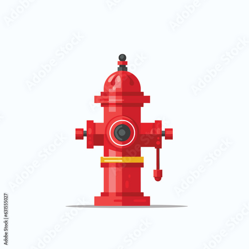 Vector design of a red fire hydrant icon isolated on a white background