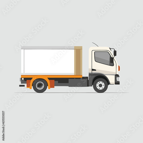 Vector design of a truck icon isolated on a gray background