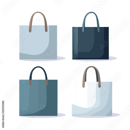 Vector pack of shopping bag icons isolated on a white background