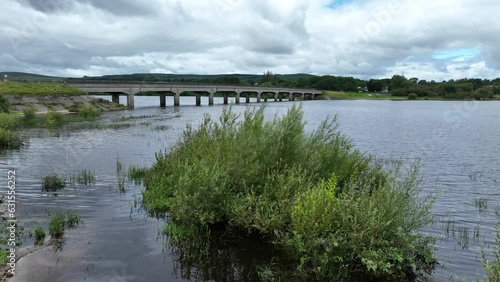 road bridges over blessington lake reservoir in county wicklow, ireland photo