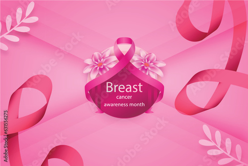 Free vector gradient breast cancer awareness month background