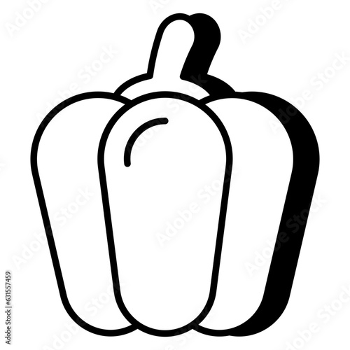 A perfect design icon of capsicum