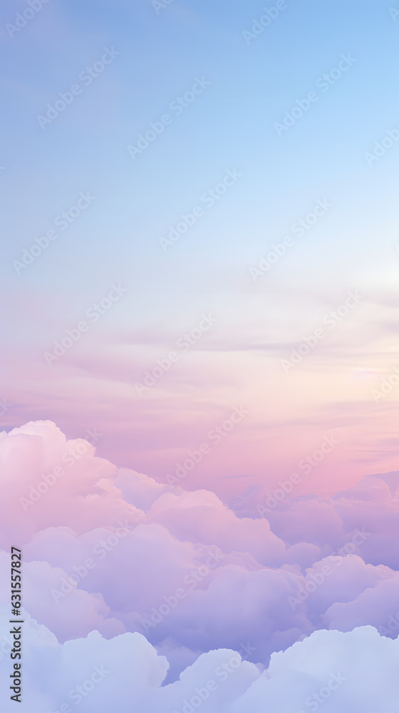 Gradient pastel abstract minimalistic cloudscape hd phone wallpaper ai generated